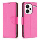 For Xiaomi Redmi Note 13 Pro+ Litchi Texture Pure Color Leather Phone Case(Rose Red) - 1