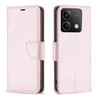 For Xiaomi Redmi Note 13 4G Global Litchi Texture Pure Color Leather Phone Case(Rose Gold) - 1