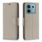 For Xiaomi Redmi Note 13 Pro 4G Global Litchi Texture Pure Color Leather Phone Case(Grey) - 1