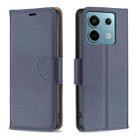 For Xiaomi Redmi Note 13 Pro 4G Global Litchi Texture Pure Color Leather Phone Case(Blue) - 1