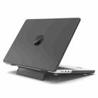 For MacBook Air 13.6 A2681 / A3113 Frosted Translucent Laptop Protective Case(Black) - 1