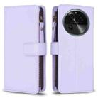 For OPPO Find X6 9 Card Slots Zipper Wallet Leather Flip Phone Case(Light Purple) - 1