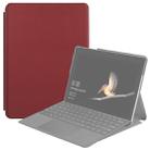 For Microsoft Surface Go 2 / Surface Go Voltage Elastic Texture Horizontal Flip Leather Case with Holder(Wine Red) - 1