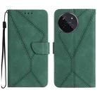 For Realme 11 4G Global Stitching Embossed Leather Phone Case(Green) - 1