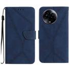 For Realme 11 5G Global Stitching Embossed Leather Phone Case(Blue) - 1