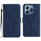 For Realme C63 4G Global/ C61 Stitching Embossed Leather Phone Case(Blue) - 1