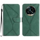 For Realme 13 Pro 5G / 13 Pro+ 5G Stitching Embossed Leather Phone Case(Green) - 1