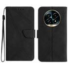 For Realme 13 Pro 5G / 13 Pro+ 5G Stitching Embossed Leather Phone Case(Black) - 1