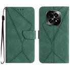 For Realme C63 5G Stitching Embossed Leather Phone Case(Green) - 1