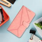 For Realme 14 Pro+ 5G Stitching Embossed Leather Phone Case(Pink) - 2
