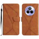 For Realme P3 Pro 5G Global Stitching Embossed Leather Phone Case(Brown) - 1