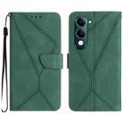 For vivo Y04 4G / Y29s 5G Stitching Embossed Leather Phone Case(Green) - 1