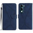 For vivo Y04 4G / Y29s 5G Stitching Embossed Leather Phone Case(Blue) - 1