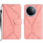 For vivo Y39 5G Global Stitching Embossed Leather Phone Case(Pink) - 1