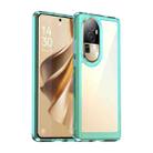 For OPPO Reno10 Pro+ Colorful Series Acrylic Hybrid TPU Phone Case(Transparent Blue) - 1