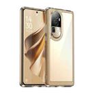 For OPPO Reno10 Pro+ Colorful Series Acrylic Hybrid TPU Phone Case(Transparent Grey) - 1