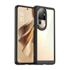 For OPPO Reno10 Pro+ Colorful Series Acrylic Hybrid TPU Phone Case(Black) - 1