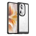 For OPPO Reno11 Pro Global Colorful Series Acrylic Hybrid TPU Phone Case(Black) - 1