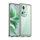 For OPPO Reno11 Global Colorful Series Acrylic Hybrid TPU Phone Case(Transparent Grey) - 1