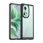 For OPPO Reno11 Global Colorful Series Acrylic Hybrid TPU Phone Case(Black) - 1