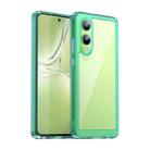 For OPPO K12x Colorful Series Acrylic Hybrid TPU Phone Case(Transparent Blue) - 1