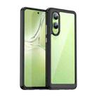 For OPPO K12x Colorful Series Acrylic Hybrid TPU Phone Case(Black) - 1