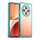 For OPPO Reno12 F 4G Colorful Series Acrylic Hybrid TPU Phone Case(Transparent Blue) - 1