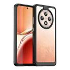 For OPPO Reno12 F 5G Colorful Series Acrylic Hybrid TPU Phone Case(Black) - 1