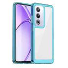 For OPPO A3 Energy Colorful Series Acrylic Hybrid TPU Phone Case(Transparent Blue) - 1