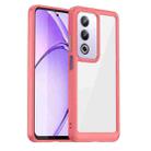 For OPPO K12x 5G India Colorful Series Acrylic Hybrid TPU Phone Case(Red) - 1