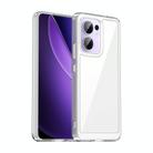 For OPPO Reno13 F Colorful Series Acrylic Hybrid TPU Phone Case(Transparent) - 1