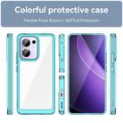 For OPPO Reno13 F Colorful Series Acrylic Hybrid TPU Phone Case(Transparent Blue) - 2