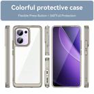 For OPPO Reno13 F Colorful Series Acrylic Hybrid TPU Phone Case(Transparent Grey) - 2