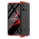 For Xiaomi Poco X5 GKK Three Stage Splicing Full Coverage PC Phone Case with Stand(Black Red) - 1