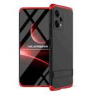 For Xiaomi Redmi 12R GKK Three Stage Splicing Full Coverage PC Phone Case with Stand(Black Red) - 1