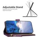 For Samsung Galaxy S21 Ultra 5G 9 Card Slots Zipper Wallet Leather Flip Phone Case(Dark Purple) - 4