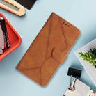 For iPhone 16 Plus Stitching Embossed Leather Phone Case(Brown) - 2