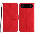For iPhone 17 Air Stitching Embossed Leather Phone Case(Red) - 1