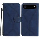 For iPhone 17 Air Stitching Embossed Leather Phone Case(Blue) - 1