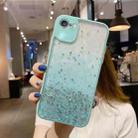 For iPhone 6s / 6 Starry Gradient Glitter Powder TPU Phone Case(Lake Green) - 1