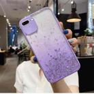 For iPhone 8 Plus / 7 Plus Starry Gradient Glitter Powder TPU Phone Case(Purple) - 1