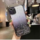 For iPhone 8 Plus / 7 Plus Starry Gradient Glitter Powder TPU Phone Case(Black) - 1