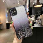 For iPhone 11 Starry Gradient Glitter Powder TPU Phone Case(Black) - 1