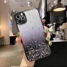 For iPhone 11 Pro Max Starry Gradient Glitter Powder TPU Phone Case(Black) - 1