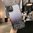 For iPhone 12 Pro Max Starry Gradient Glitter Powder TPU Phone Case(Black) - 1