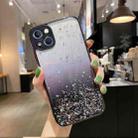 For iPhone 13 Starry Gradient Glitter Powder TPU Phone Case(Black) - 1