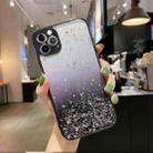 For iPhone 13 Pro Max Starry Gradient Glitter Powder TPU Phone Case(Black) - 1