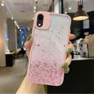 For iPhone XR Starry Gradient Glitter Powder TPU Phone Case(Pink) - 1