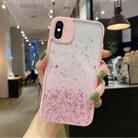 For iPhone XS Max Starry Gradient Glitter Powder TPU Phone Case(Pink) - 1