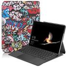 For Microsoft Surface Go 2 / Surface Go Colored Drawing Voltage Elastic Texture Horizontal Flip Leather Case with Holder(Graffiti) - 1